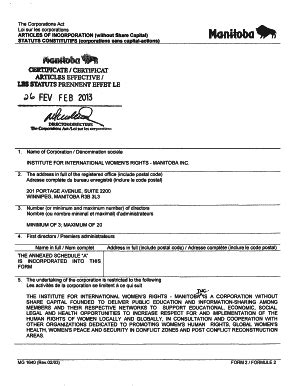 Fillable Online Restated Certificate Of Incorporation And Articles