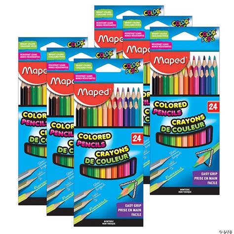 Maped Triangular Colored Pencils 24 Per Pack 6 Packs Oriental Trading