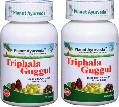 Planet Ayurvda Triphala Guggul Herbal Tablets 100 Natural And Pure