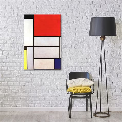 Tableau l // Piet Mondrian // 1921 (18"W x 26"H x 0.75"D) - Modern ...