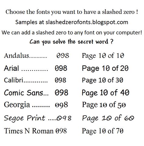 Chose the fonts you want to have a slashed zero at slashedzerofonts ...