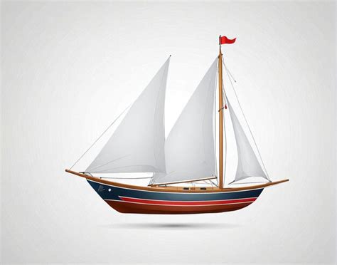 Premium Photo A Sail Boat With White Sails