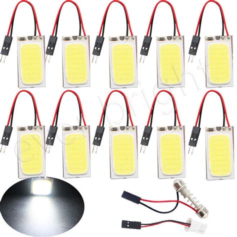 Pcs New White Smd Cob Led T W V Car Interior Panel Light Dome