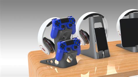 STL File Headphone Tablet Phone And PS4 Controller Stand3D Printing