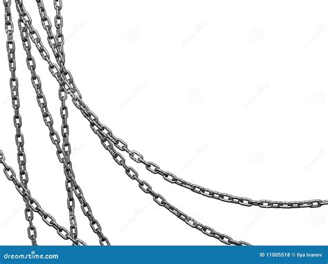 Heavy Chains Hang Curved Royalty Free Stock Photos Image 11005518