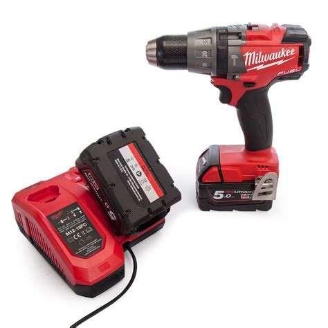 Toolstop Milwaukee M18 Fuel FPD 502X Combi Drill 2 X 5 0Ah Batteries