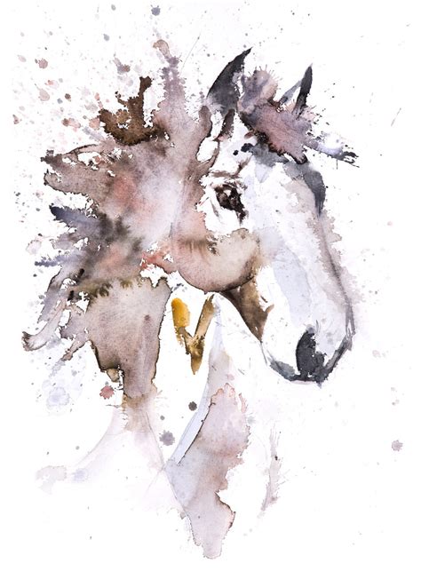 Horse Watercolor Painting Watercolour Wall Art No.3 - Signed Limited ...