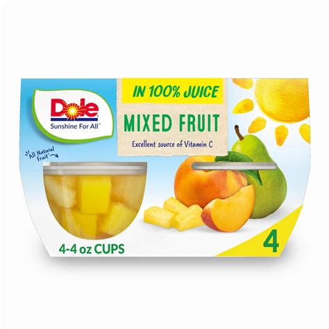 Dole Fruit Bowls - Mixed Fruit in 100% Juice - Shop Mixed fruit at H-E-B