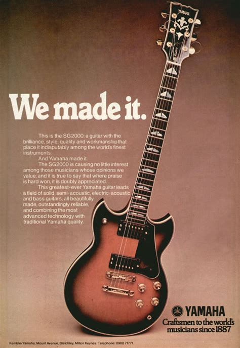 We Made It Yamaha Advertisement 1977 Vintage Guitar And Bass