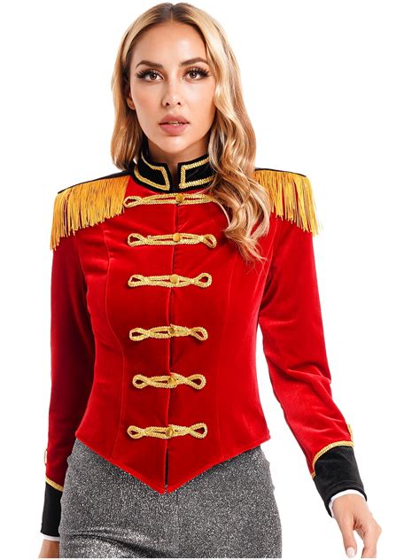 Yizyif Womens Circus Ringmaster Cosplay Costume Halloween Theme Party