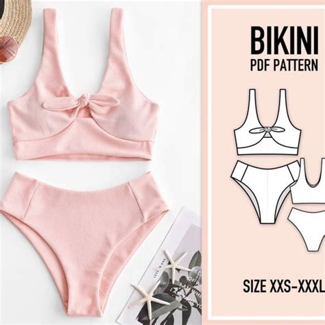 Bikini Pattern Pdf Sewing Pattern Swimsuit Pattern Pdf Etsy Australia