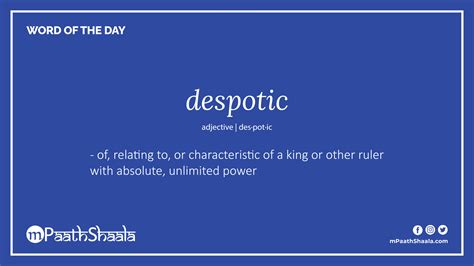 despotic | Definition of despotic - mPaathShaala