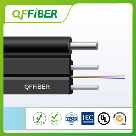 Core Ftth Lszh Outdoor Steel Wire Messenger Fiber Optic Drop Cable