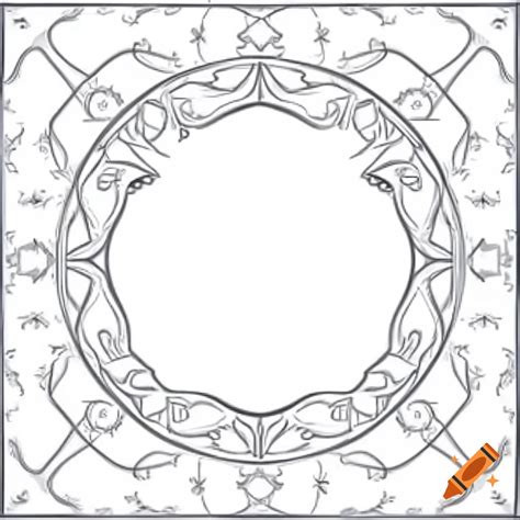 Minimalist Fantasy Circle Frame Design On Craiyon