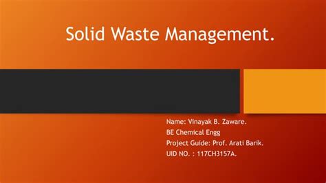 Solid Waste Management Ppt