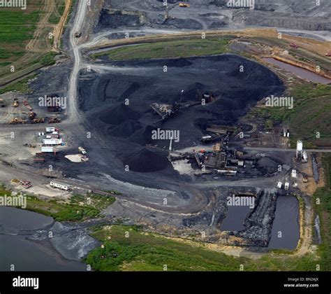 Aerial View Above Coal Strip Mine Missouri Stock Photo Alamy