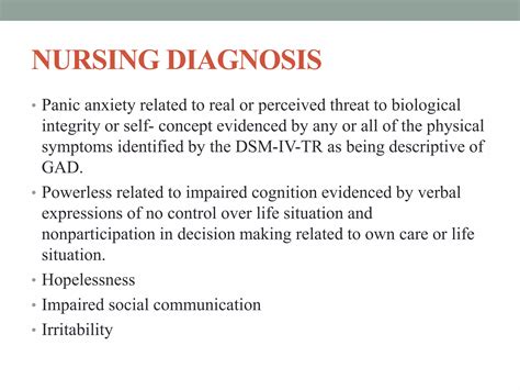 GENERALISED ANXIETY DISORDER PPT