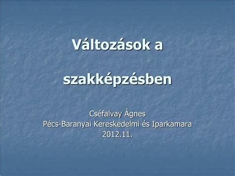 PPT Változások a szakképzésben PowerPoint Presentation free download