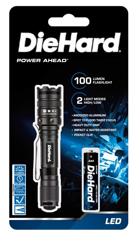 DieHard 100 Lumen 1 AAA Aluminum Pocket Flashlight | Dorcy