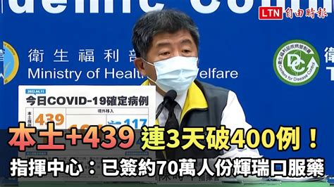 本土439 連3天破400例！指揮中心簽約70萬人份輝瑞口服藥─影片 Dailymotion