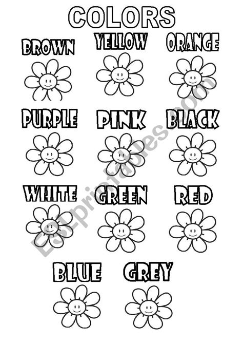 Colors Esl Worksheet By Jecmpj