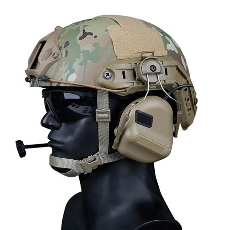 Tactical Helmet Headset with Fast Helmet Rail Adapter Peltor Comtac ...