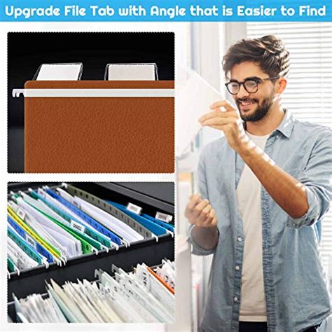 Snapklik File Folder Tabs Paxcoo 50 Sets Hanging File Folder