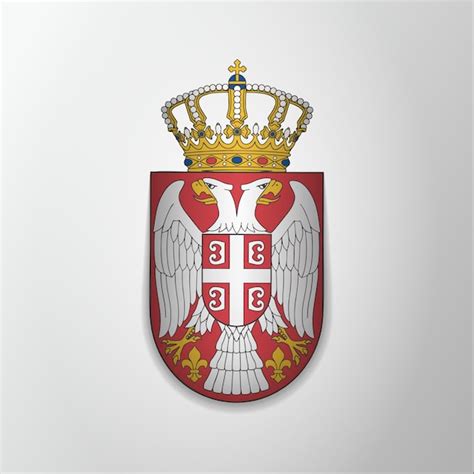 Premium Vector Emblem Of Serbia 15th Of February Serbian Double Eagle Vector Illustration