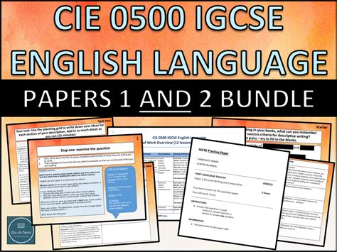 Cambridge Igcse 0500 English Language Paper 1 And Paper 2 Bundle