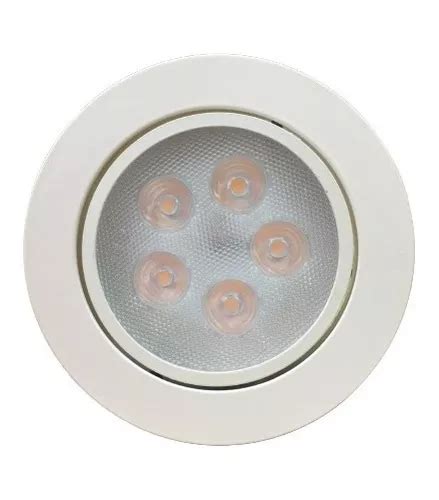 6 Spot Embutir Led Smd 5w Redondo Direcionável Teto Sanca Cor Branco Quente