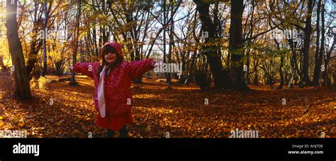 Child Playing On A Windy Day Stock Photo Alamy