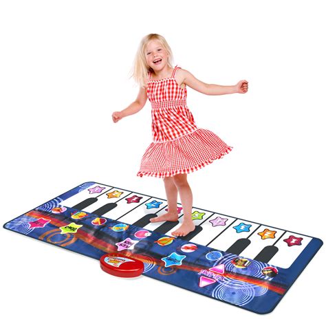 Kidzlane Durable Piano Dance Mat | 59" x 24" Giant Floor Piano Mat for ...