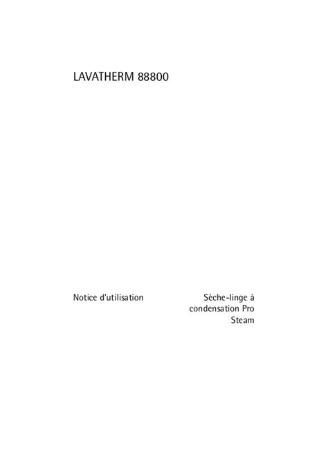 Aeg LAVATHERM 88800 User Manual