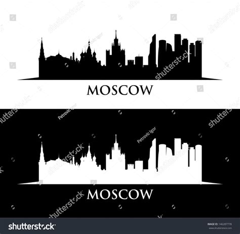 Moscow Skyline Wallpaper Vector Illustration Stock Vector (Royalty Free ...