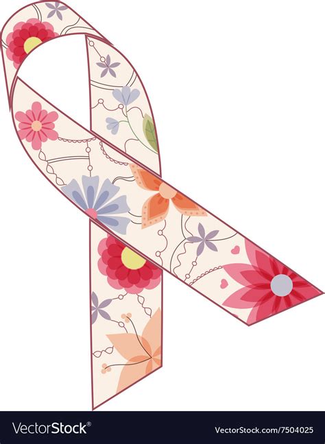 Pink Ribbon Painted Silhouette Vintage Royalty Free Vector