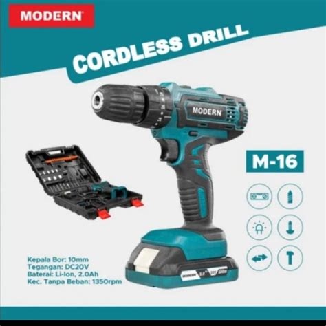 Jual Cordless Impact Drill Set V Modern Mesin Bor Baterai M Di