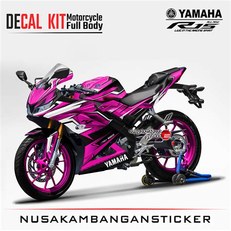 Decal Sticker Yamaha R V Desain Grafis Pink Bhinneka Custom