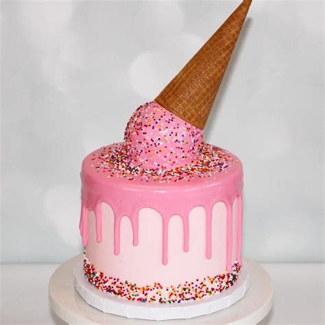 Ice Cream Cone Drip Cake Perfect To Share With Your Sweetheart On