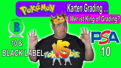 Pokémon Karten Grading Beckett Black Label Vs Psa 10 Vergleich King