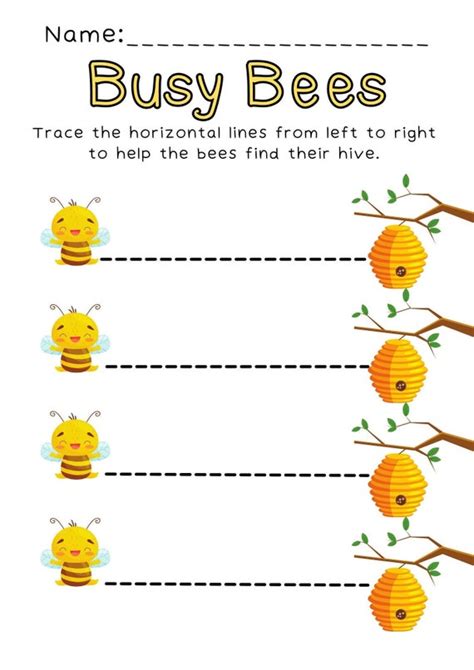 Tracing Horizontal Lines Worksheets