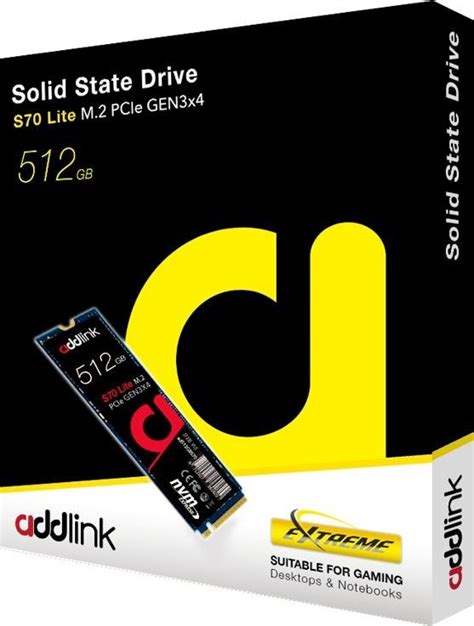 Addlink AD512GBS70LTM2P S70 Lite 512GB PCIe 3 0 X4 NVMe M 2 2280 Solid