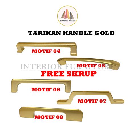 Jual Tarikan Handel Gold Emas Handle Laci Pintu Lemari Minimalis