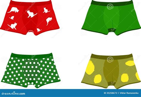 Set Of Men S Underpants Stock Vector Illustration Of Panties