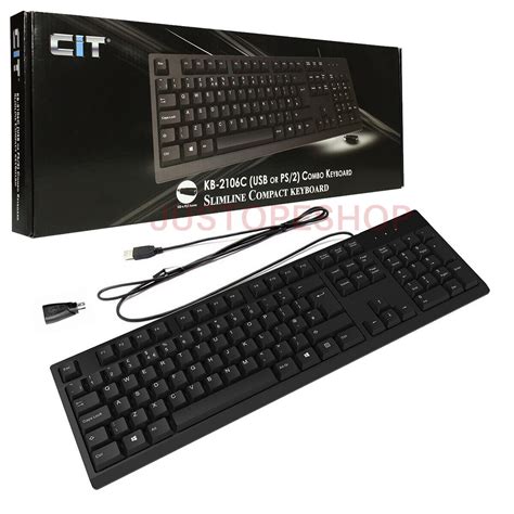 CIT USB Wired Keyboard Full Size QWERTY UK Layout For PC Desktop Laptop