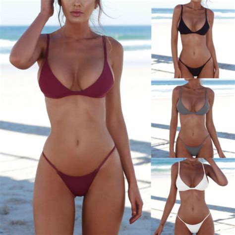 Ensemble bikini bandage femme push up maillots de bain brésiliens