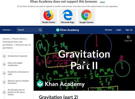 Khan Academy Newtons Law Of Gravitation Gravitation Part 2 Instructional Video For 9th 10th