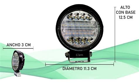 I O L Faro Led Redondo Pulgadas Led Blanco Ambar Meses Sin