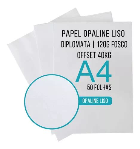 Papel Diplomata Offset Liso Opaline G A Branco Folhas Mercadolivre