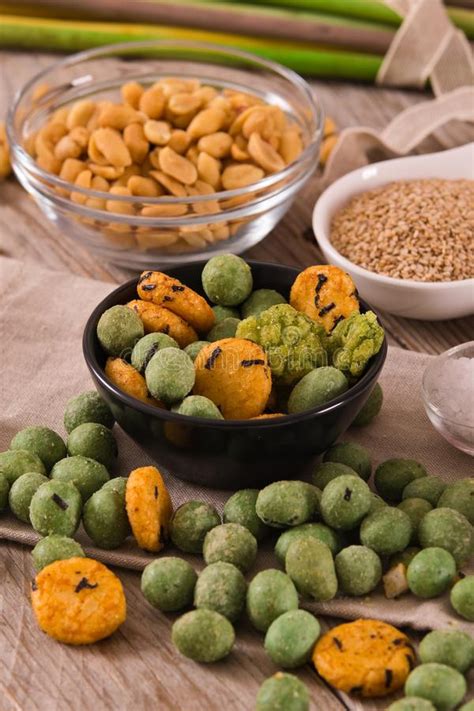 Wasabi Coated Peanuts Stock Photo Image Of Bean Japanese