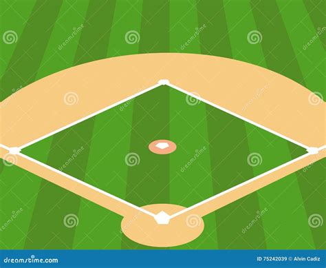 Cartoon Baseball Field Background